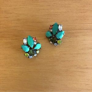 Stella and Dot Multi-Stone Clip Earrings